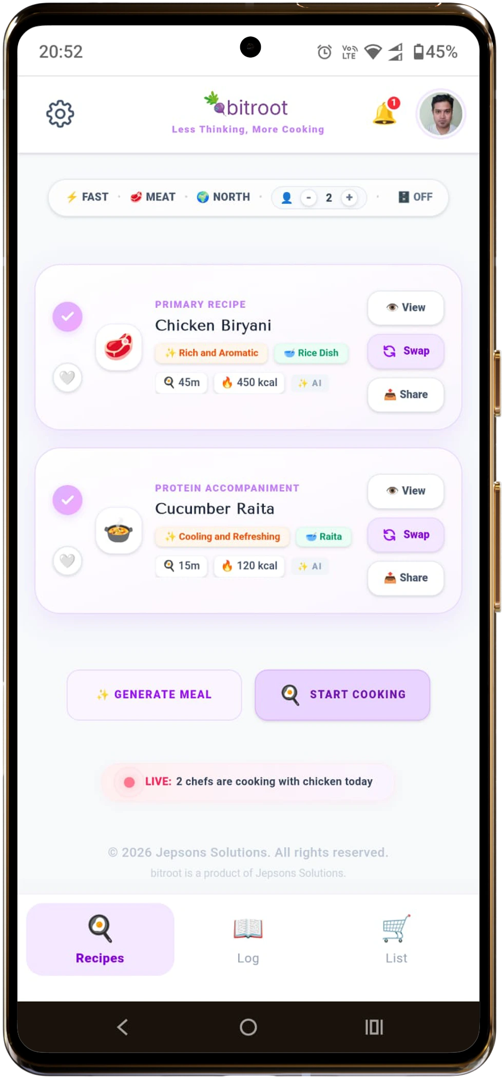 Bitroot App Interface
